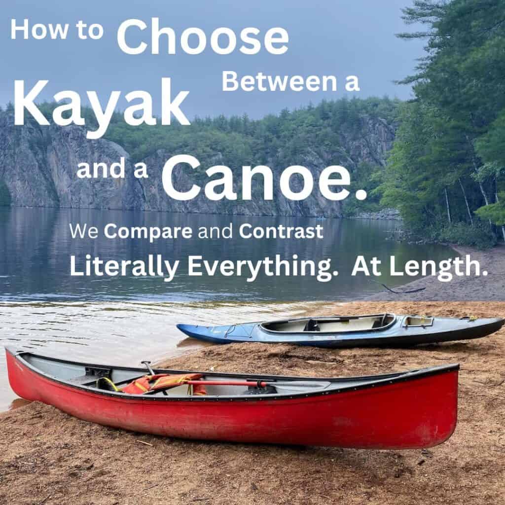 Choose between kayak and canoe
