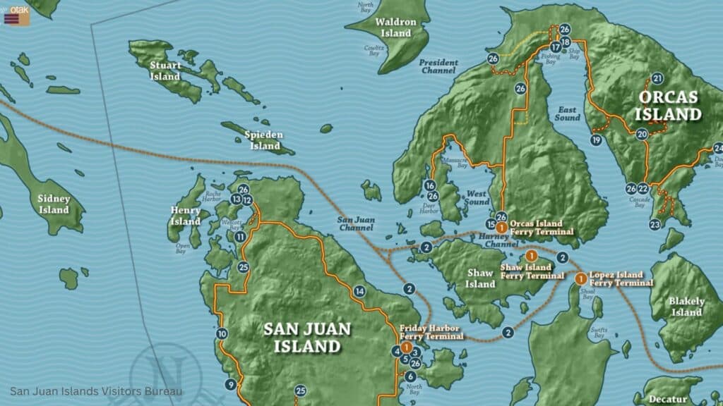 San Juan Islands Visitors Bureau v2 Map